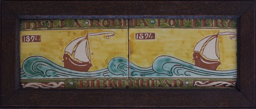 Della Robbia tiled panel, Birkenhead